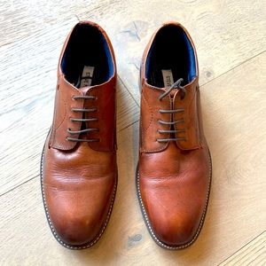 Steve Madden Men’s Tailspin Cognac Lea Dress Shoes size 8.5
